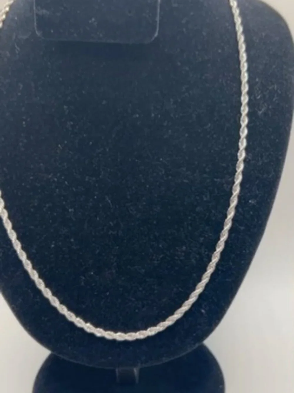 Mens Rope Chain 3mm 24 Inch Real Silver Solid Miami Plated Statement Bold New